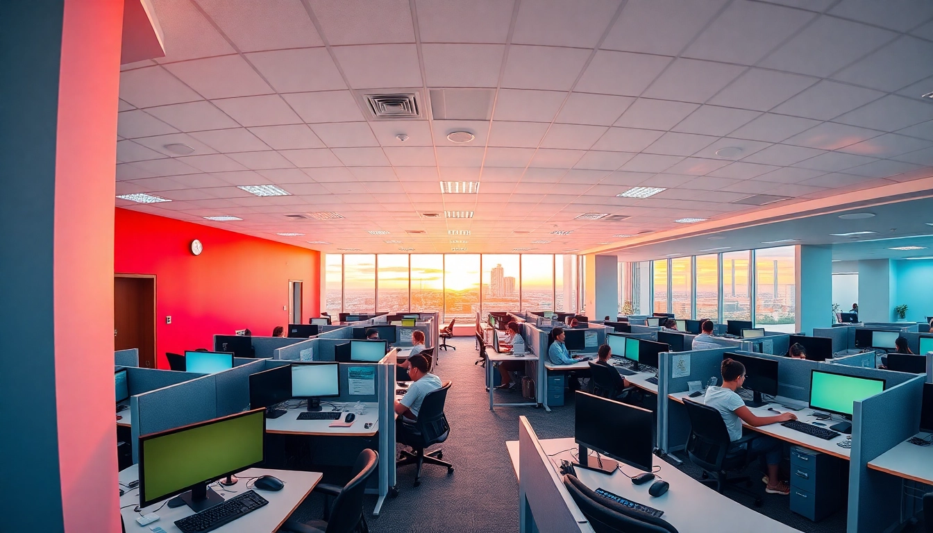 Agents collaborating in tijuana call centers, illustrating professionalism and teamwork.