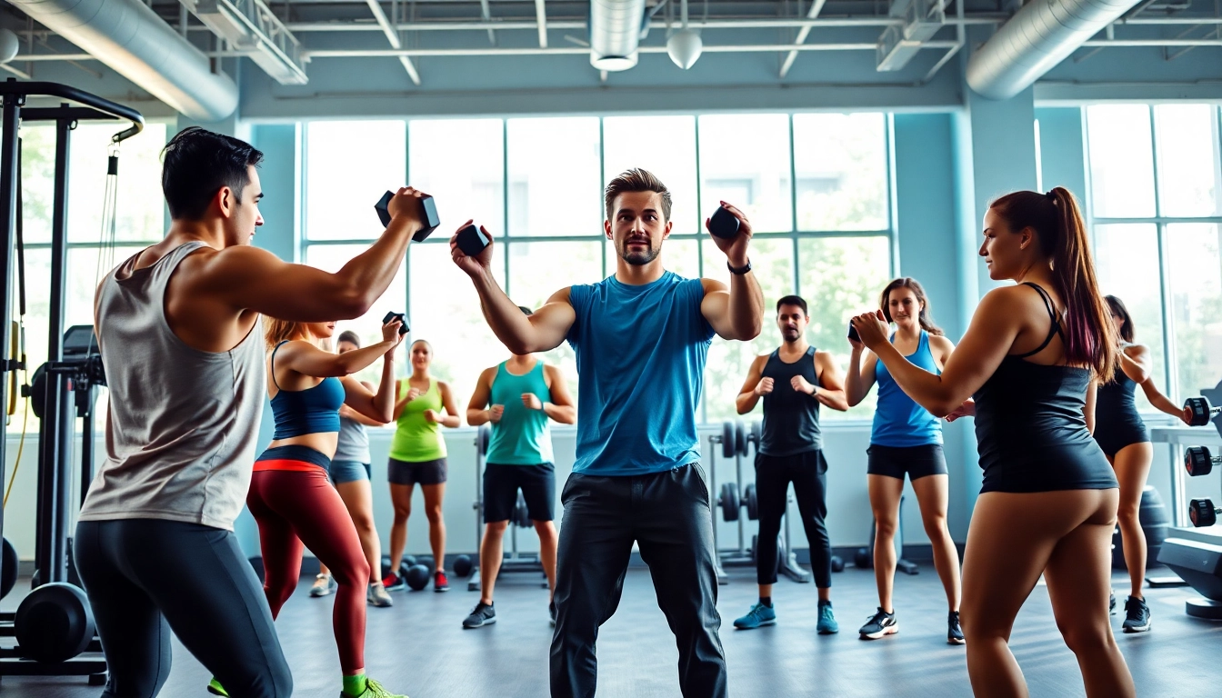Strength Training Personal Trainer Downtown Jersey City guiding clients through training exercises in a modern gym