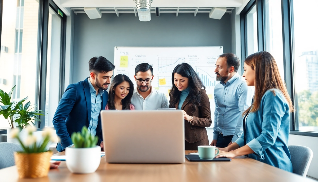 Elevate your business with effective edmonton seo strategies in a collaborative office environment.