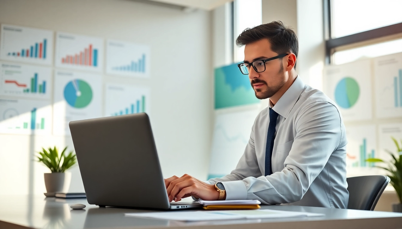 Enhance trade marketing visibility with a professional analyzing sales data.