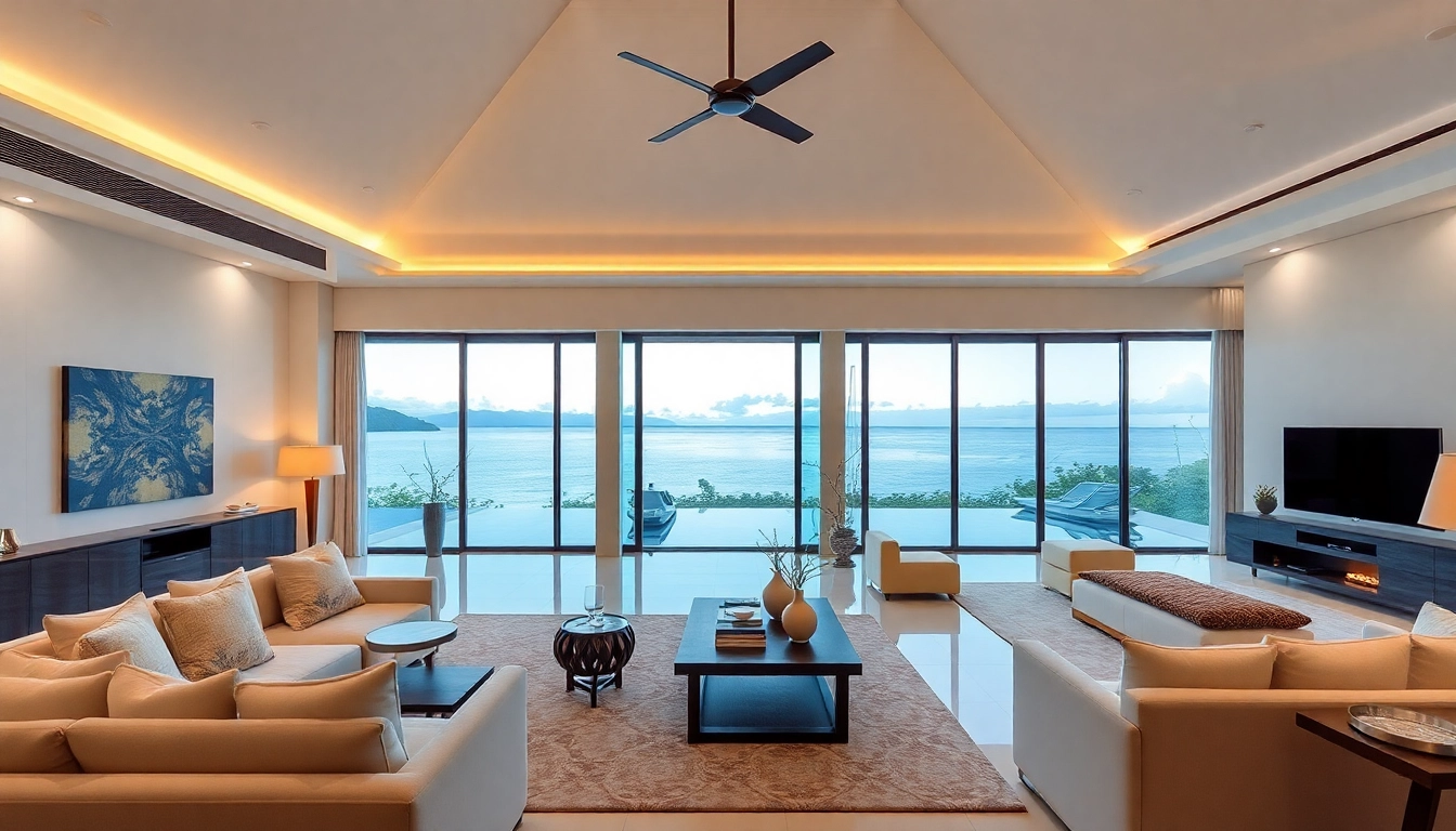 Stunning view of luxury villa showcasing elegance and style by a Phuket real estate agent.