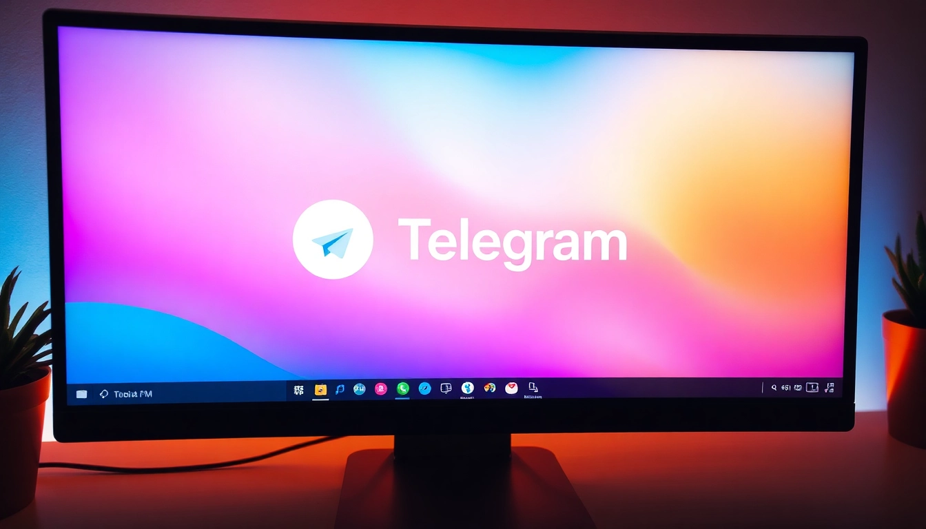 Download the Telegram desktop application for PC, showcasing its sleek interface and vibrant features.