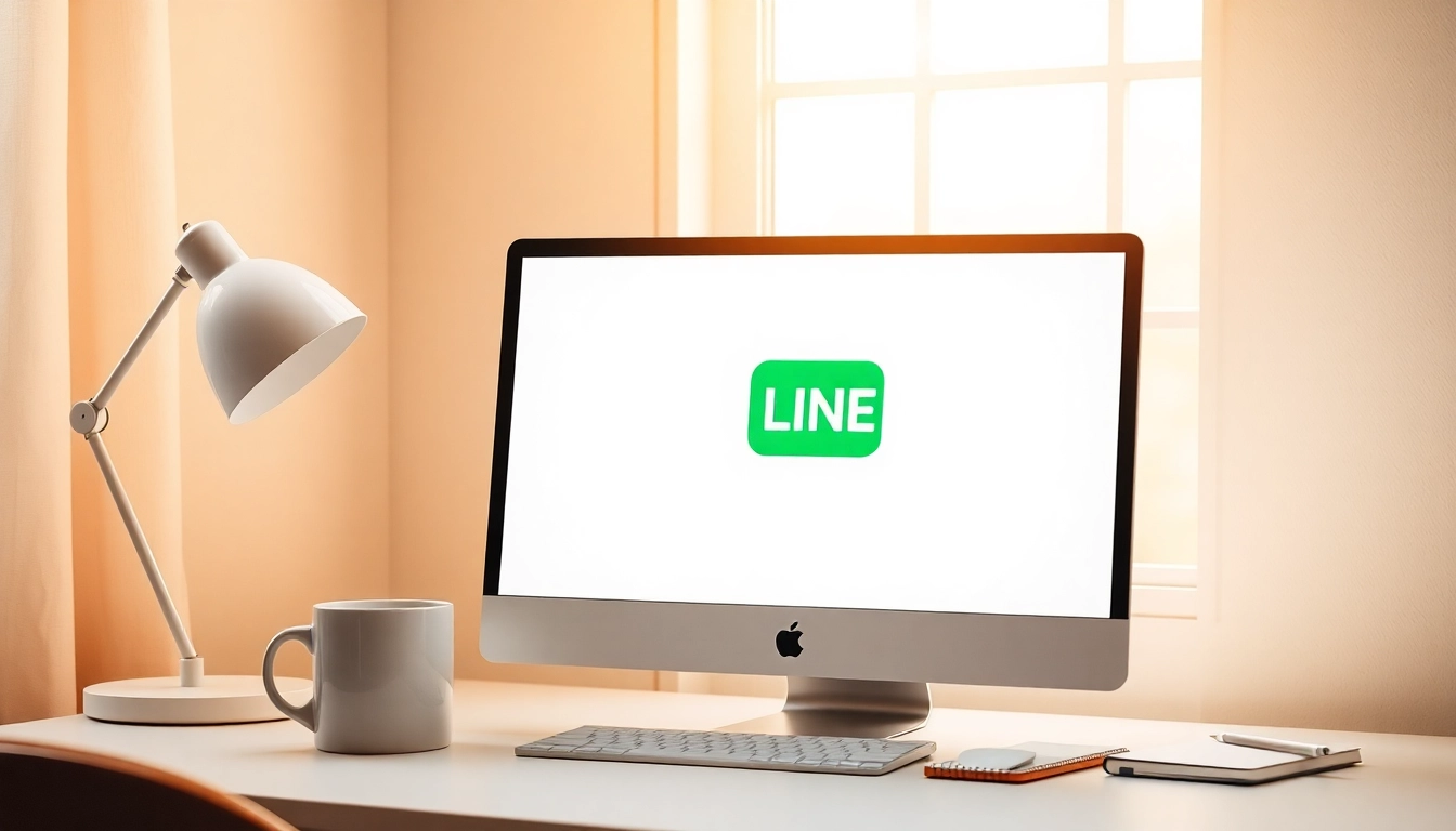 View how to download LINE電腦版下載 on a computer, showcasing a productive workspace with the app open.