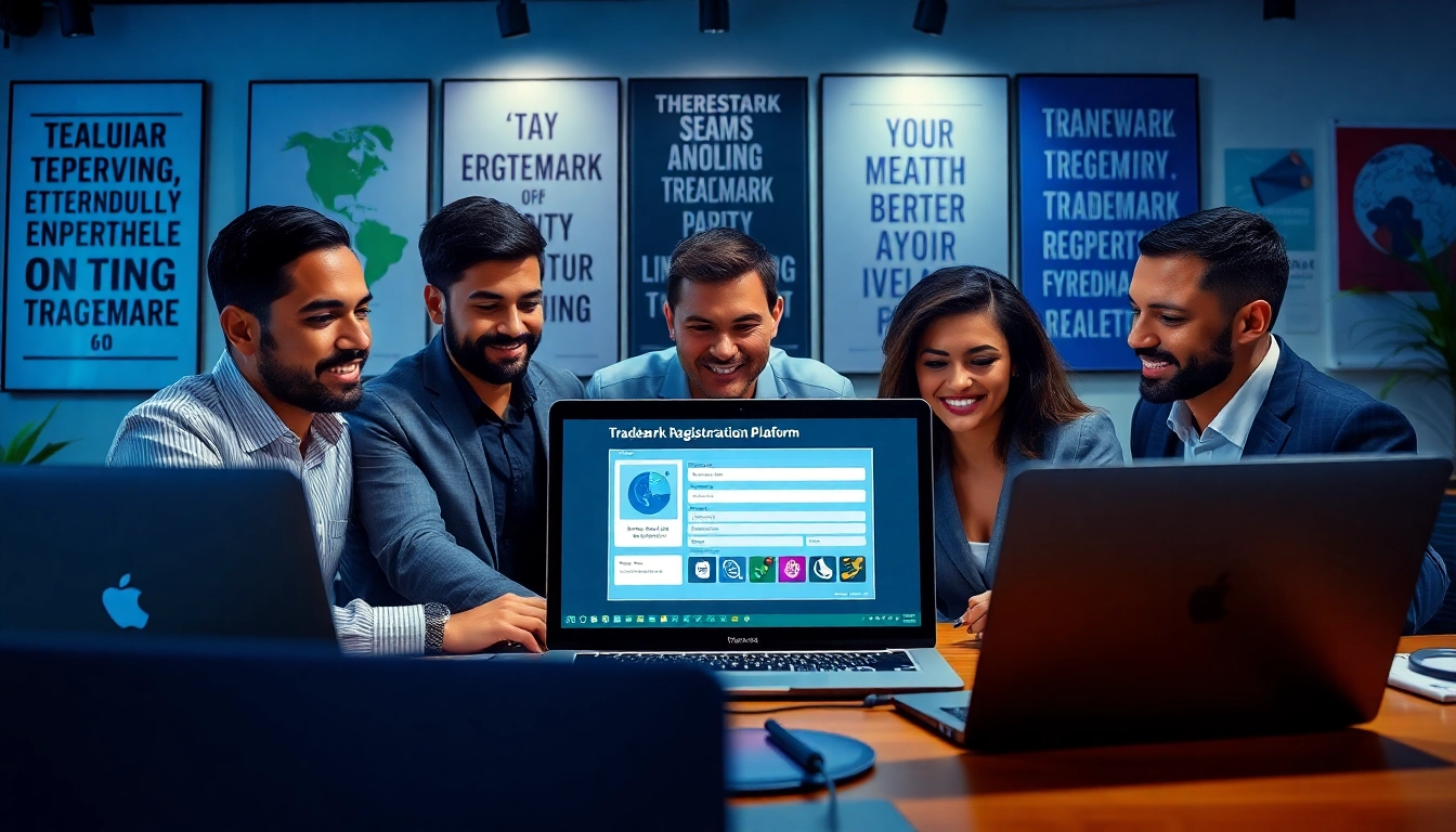 Maximize your brand protection with an online trademark registration platform displayed in a professional workspace.