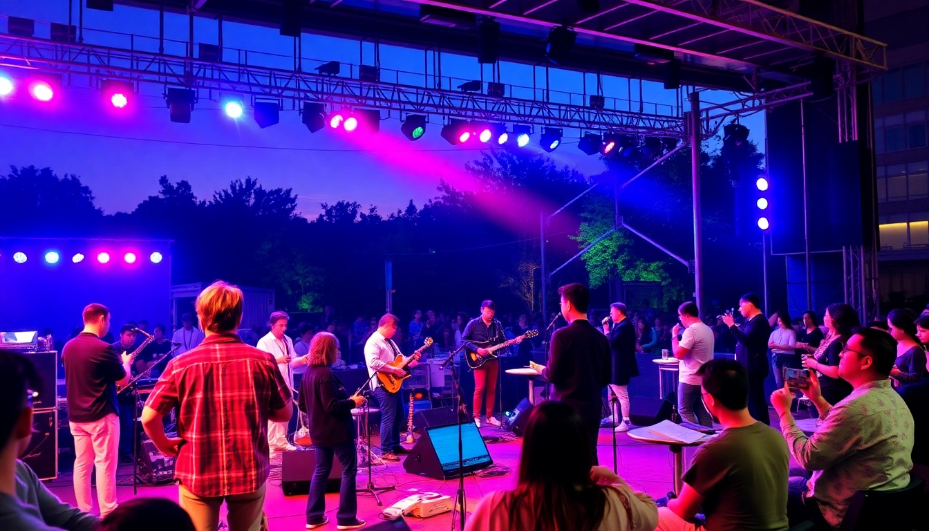 Experience the energetic vibe of 汽水音乐海外 at a live concert with diverse musicians.