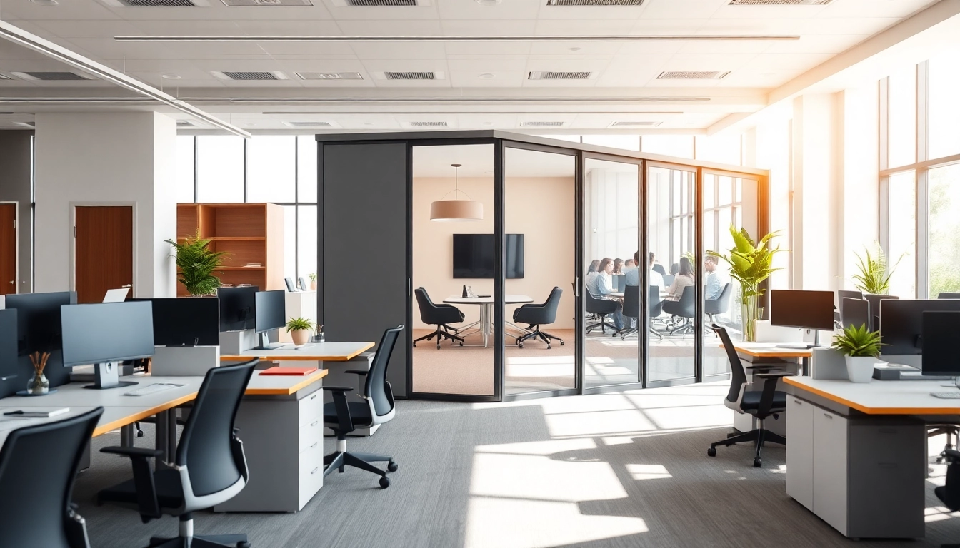 Enhance space with a stylish Folding Partition Wall in a modern office environment.