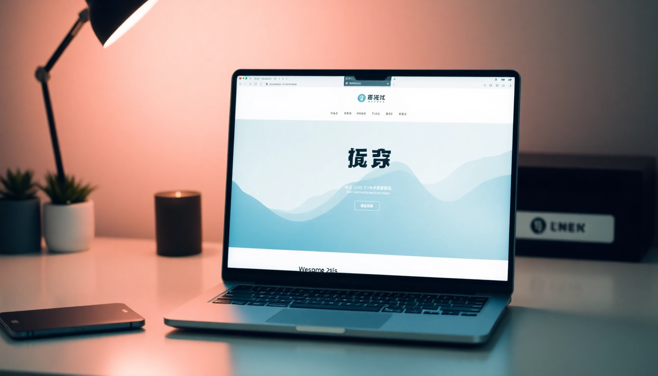 Showcasing the 美洽官网 interface on a laptop, illustrating user engagement and interface design.