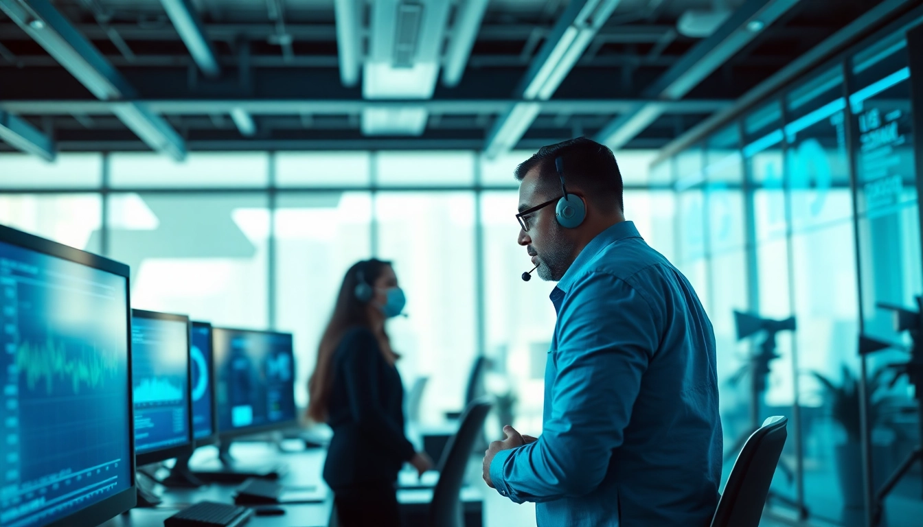 Enhance your business with our IT support service featuring a collaborative team in a modern office.