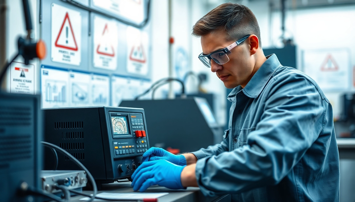 Conducting Electrical Testing analysis with advanced equipment in a professional environment.