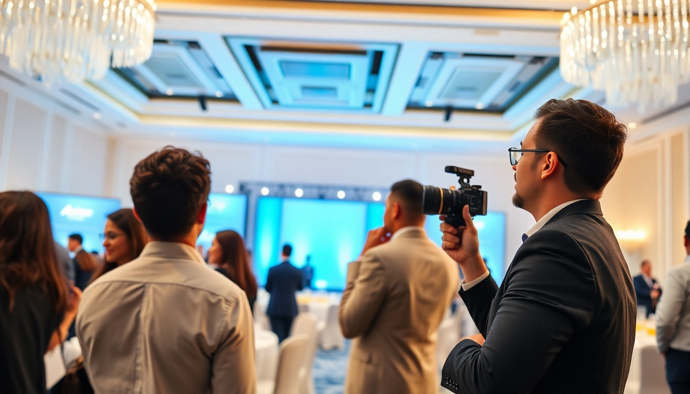 Capture Miami Corporate Event Videography Photography with a professional videographer documenting a business conference.