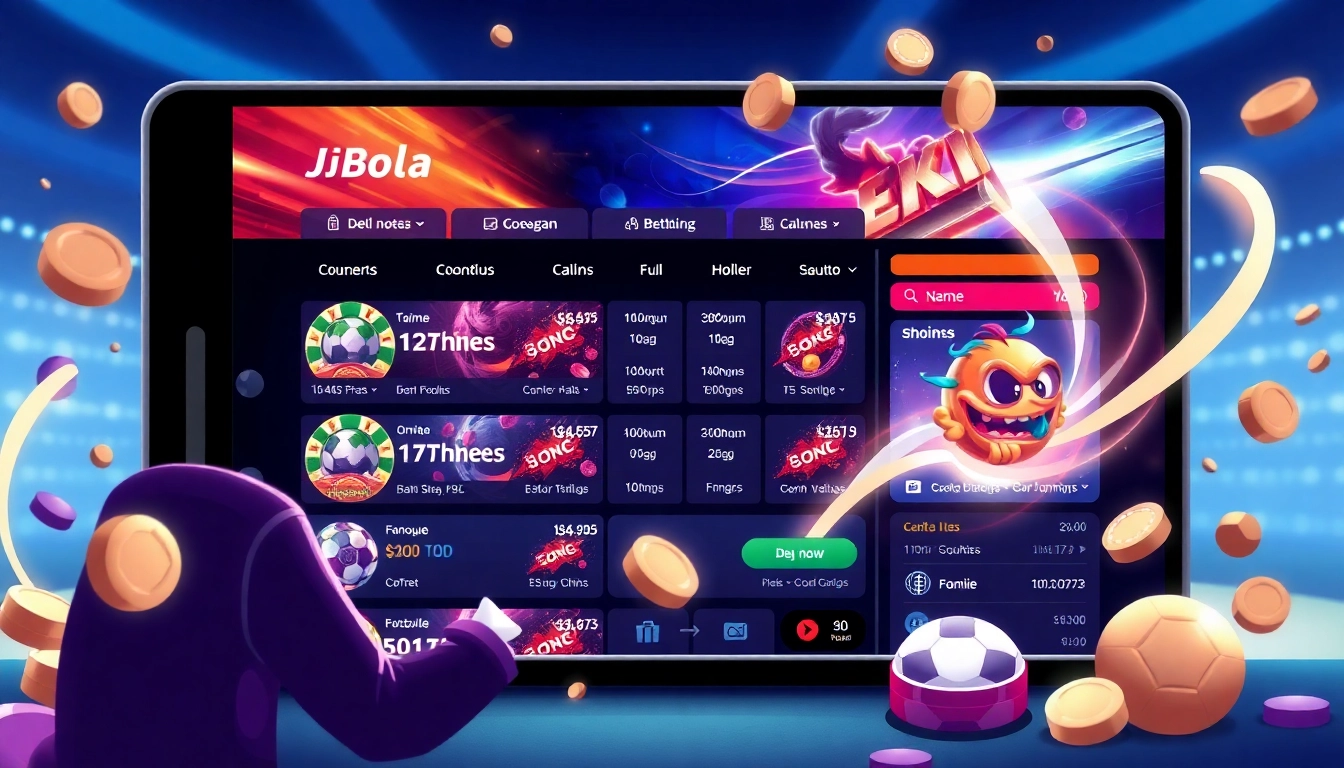 Engaging judi bola online betting platform with vibrant visuals and real-time gameplay features.