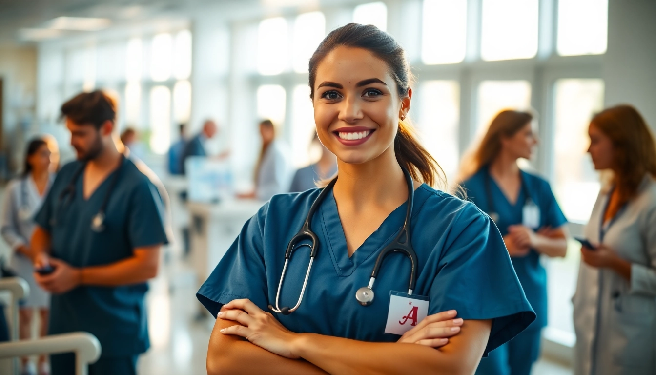Nurse providing care in a hospital setting, highlighting Alabama Board of Nursing standards.