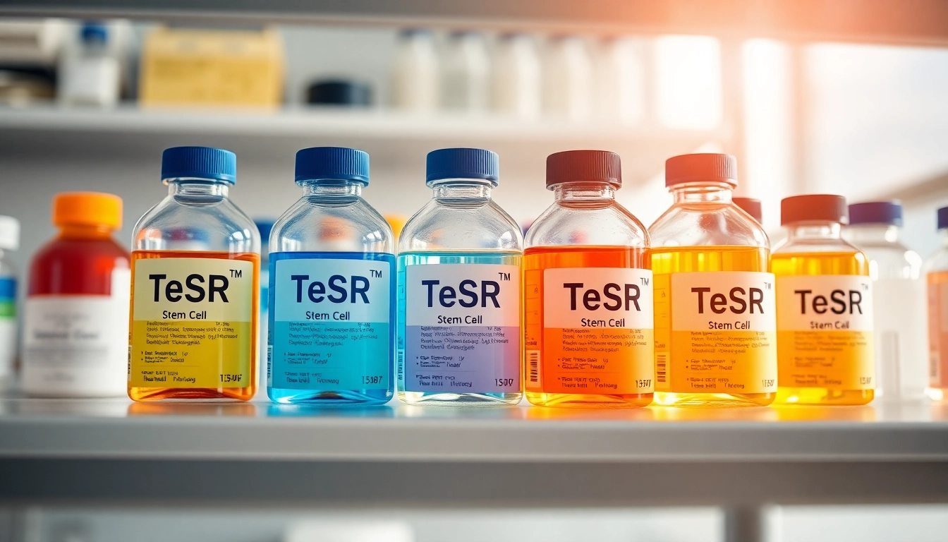 All check on TeSR™ stem cell media bottles for effective stem cell culture in laboratories.