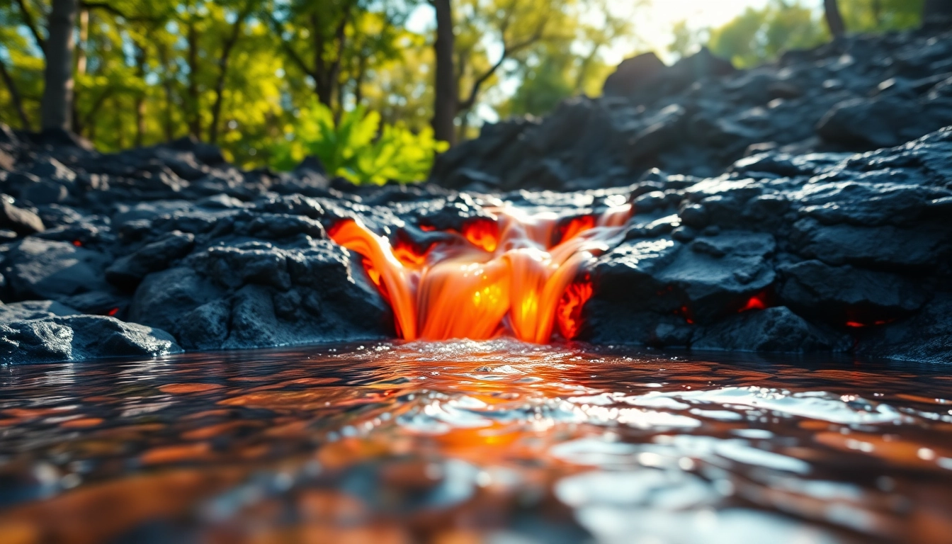Lava Pure co to jest - Zbliżenie na naturalny proces oczyszczania z lawy w pięknym otoczeniu.