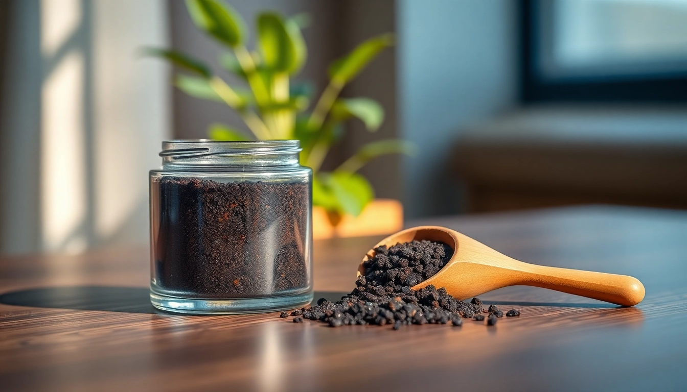 Shilajit Seller In Australia showcasing high-quality resin on a wooden table.